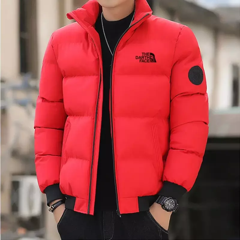 Хлопковая куртка и мужская куртка, плотный и теплый тренчкот, европейский размер, искусственная кожа, зима, 2023