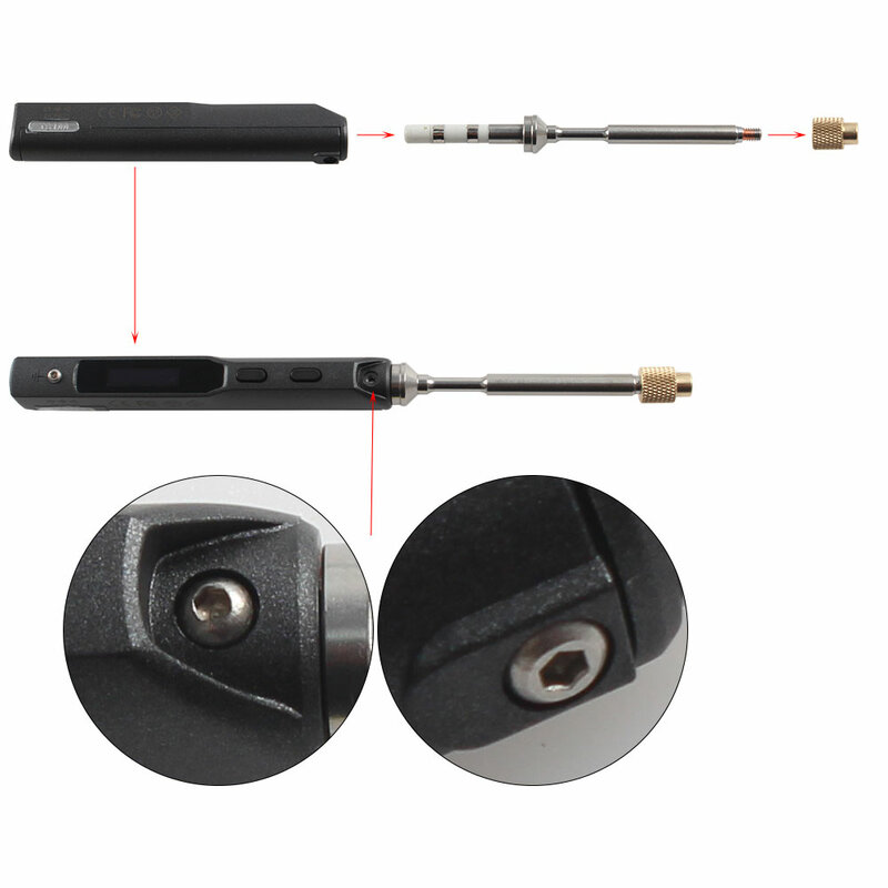 TS100 Soldering Iron Tip Heat Insert Nut Iron Tip Insert Internal Thread Head M2-M8 Brass Hot Melt Insert Nut Insertion Kit