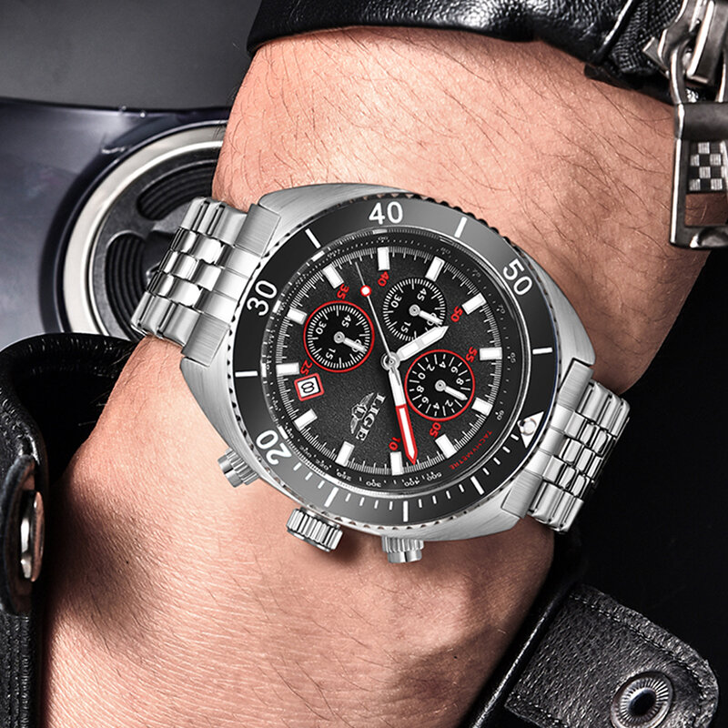LIGE-Montre-bracelet de sport à quartz entièrement en acier étanche pour homme, horloge de luxe, grandes montres, originale, 2023