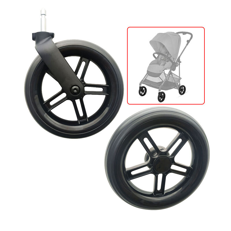 Stroller Wheel para Série Melio, Carrinhos Compatível, Cybex, Melio 2, 3, Cart Fibra De Carbono, Rolamento de Eixo, Bebe Pushchair Acessórios