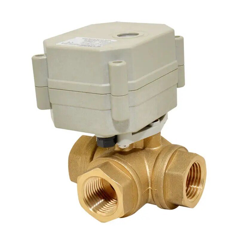 Cr201 DN8 DN10 1/4'' 3/8'' 24v 12v Dc 2 3 Way Motorized Valves Mini Smart Electric Actuator Brass Water Control Automatic Ball V