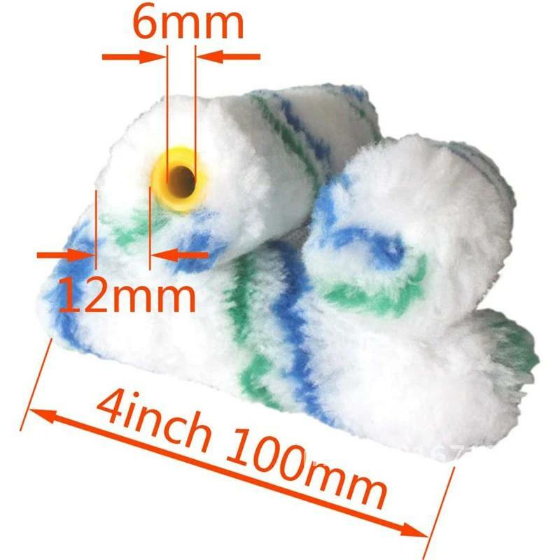 Wkłady do wałków z mikrofibry o dużej gęstości 10 sztuk/partia 4 "osłony wałków malarskich Mini wałek malarski krawędziowy wałek wykończeniowy zestaw narzędzi ręcznych