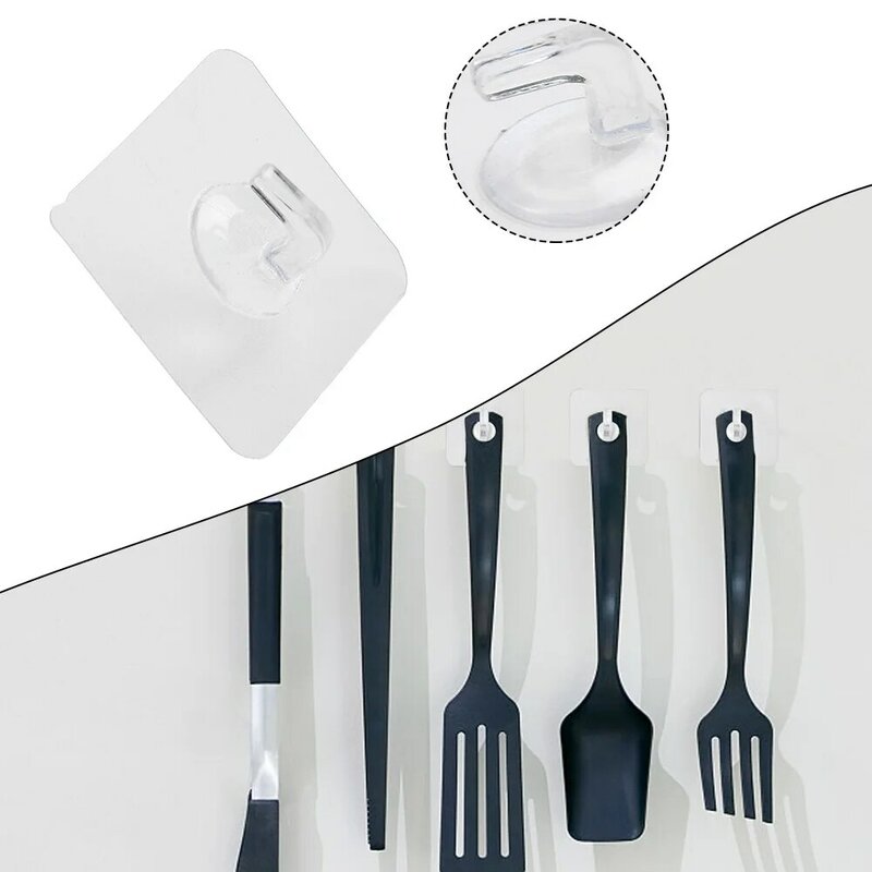 Home Organization Wall Hook Plastic Rag Save Space Space Saving 6x6cm Draining Water Quickly For Hanging Spatula