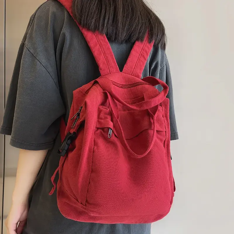 Bolso Harajuku para ordenador portátil para mujer, mochila Retro Para chica, bolso de estudiante de moda para adolescentes, bolso de tela para damas universitarias, lindo viaje