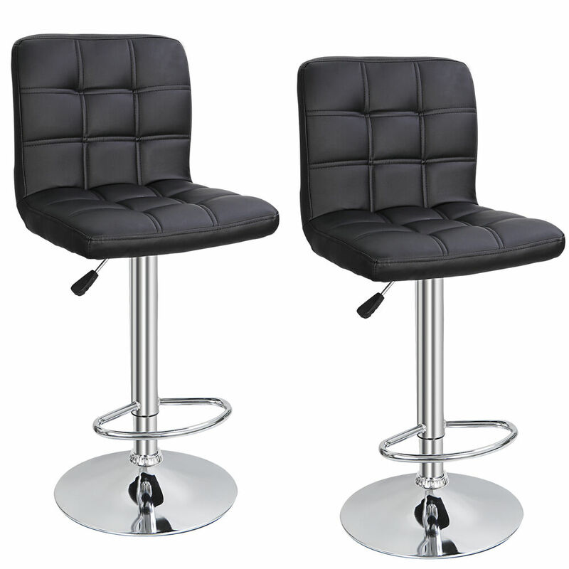 Набор из 4 регулируемых современных поворотных барных стульев, столешницы для обеденного стула, черного цвета