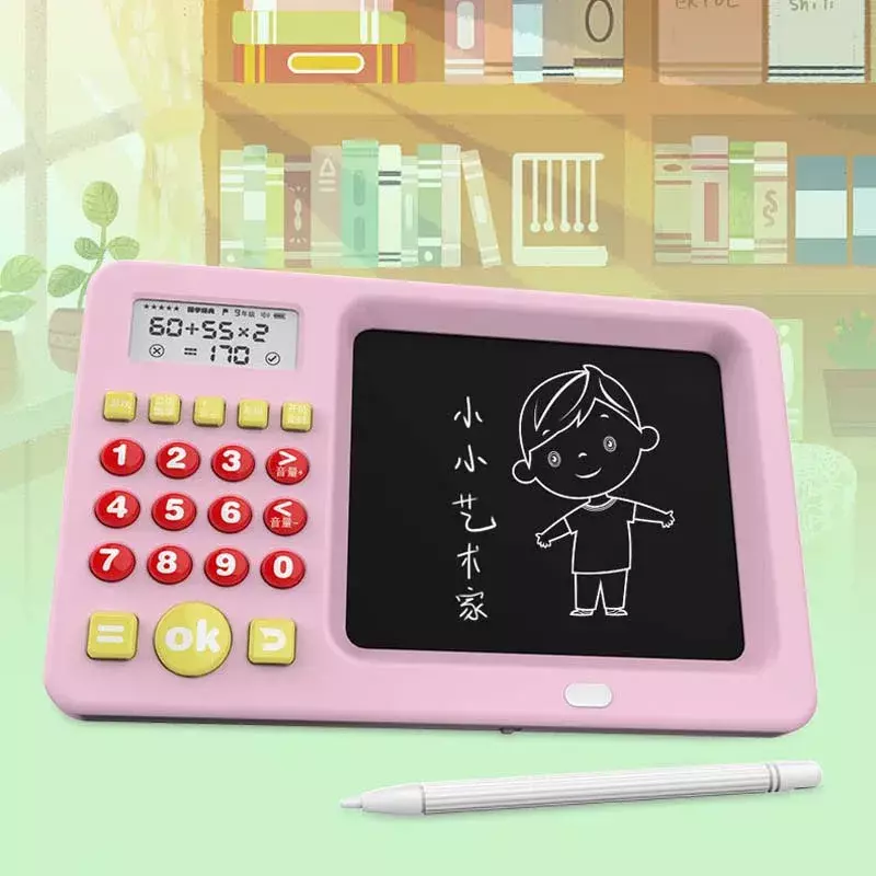 Mesin mainan kalkulator anak-anak USB Game tes matematika mesin latihan aritmetik Oral anak-anak mainan prasekolah