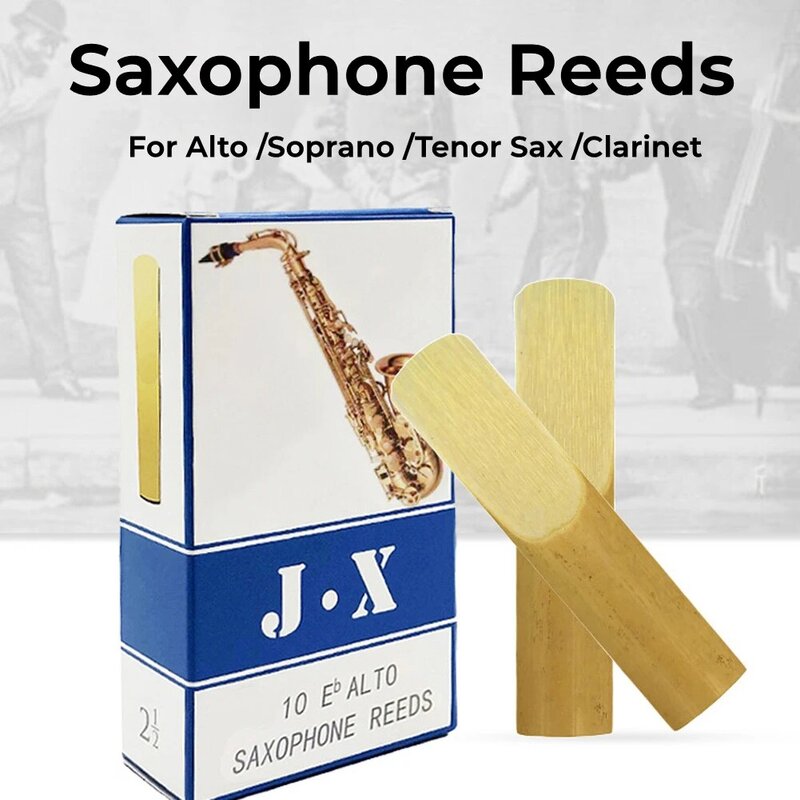 Anches de saxophone pour saxophone, accessoire pour saxophone, alto, soprano, ténor, pour professionnels, maire, intérieur des étudiants, force 2.5, 10 pièces