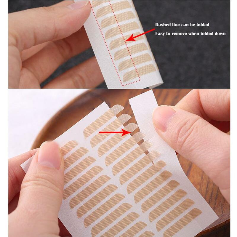 Double Eyelid Tape Invisible Lace Eyelid Lifter Strips Natural Fiber Waterproof Eyelid Stickers Perfect for Hooded Droopy Uneven