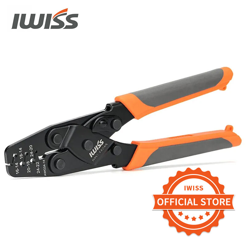 IWISS IWC-1424AN Deutsch Stamped Contacts Crimping Plier,DT Series Crimp Tool for Size 16 Contacts,Automotive Aftermarket Tool