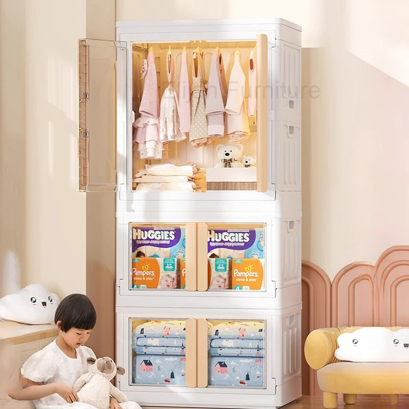 Clothing Storage Children Wardrobes Display Cabinet Organizer Children Wardrobes Closet Penderie Enfant Room Furniture MR50CW