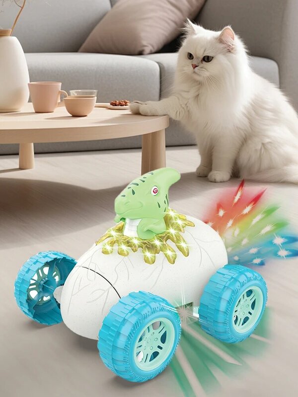 ألعاب سيارة حيلة كهربائية للأطفال ، بيض ديناصور مع أضواء ليد ، way ° ، لعبة تفاعلية ممتعة ، هدية عيد ميلاد لفتاة وفتى