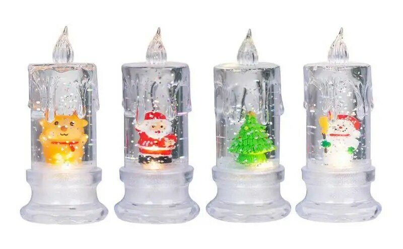 Christmas Electric Candles Christmas ornament Halloween Candle Light Flameless LED Tea Lamp Centerpiece Table Decorations