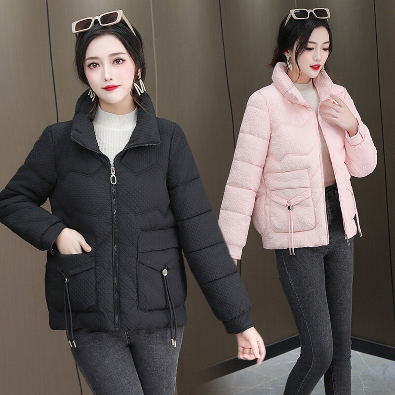 2024 Frauen kurzen Winter locker Daunen Baumwolle gepolsterten Mantel