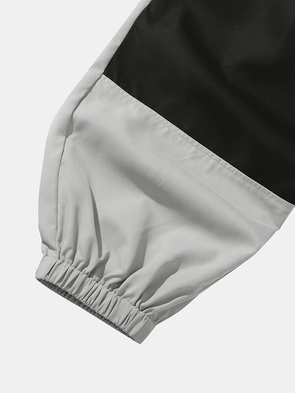 ChArmkpR-Pantalones largos de retazos para hombre, ropa de calle holgada con cintura con cordón, de gran tamaño, verano, 2024