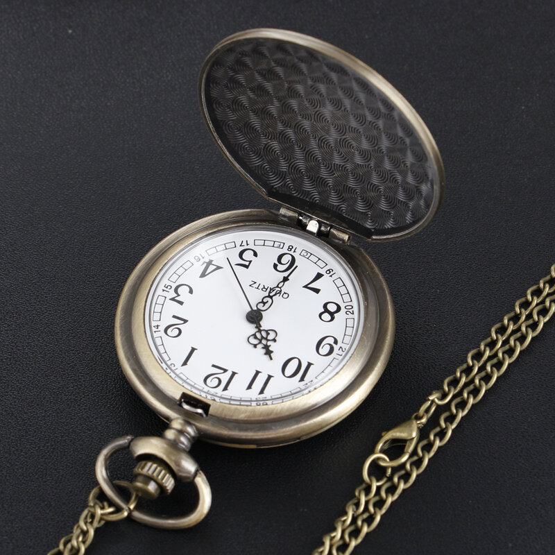 Jam tangan saku kuarsa salib Kristen Retro liontin jam tangan FOB hadiah rantai untuk wanita pria agama Relojes De Bolsillo