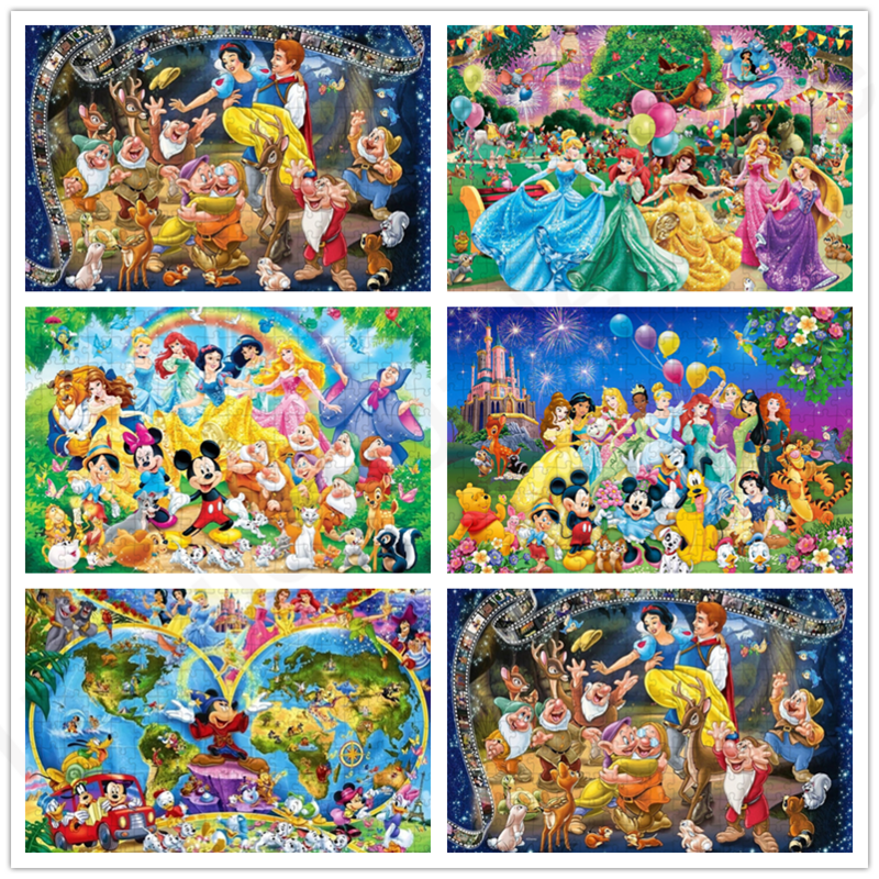 Disney Princess Puzzle Jigsaw Kids Gifts Manual Diy Creative Gifts Anniversary Gift Funny Family Diy Games Home Decoration