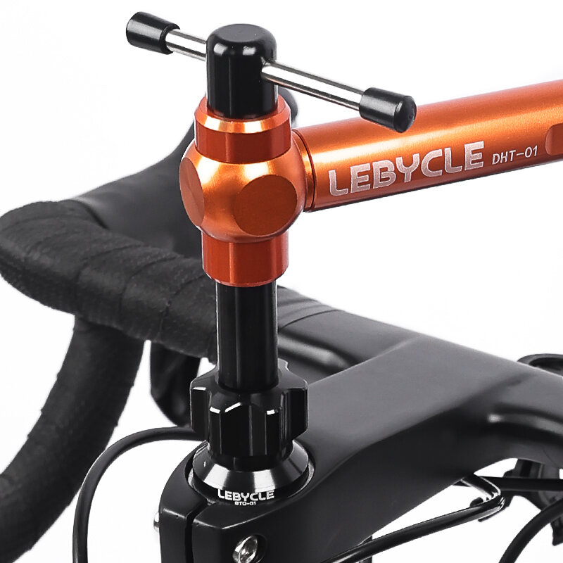 LeBycle-Herramienta de nivelación de manillar de bicicleta de carretera, ajustador simétrico de ángulo de altura izquierdo y derecho, montaje de cabeza de cambio de mano