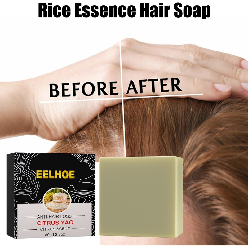 EELHOE Anti-rice Shampoo Soap Hair Care Smoothing Shampoo Soap Shampoo Hair Care Soap Repair Split Shampoo Soap