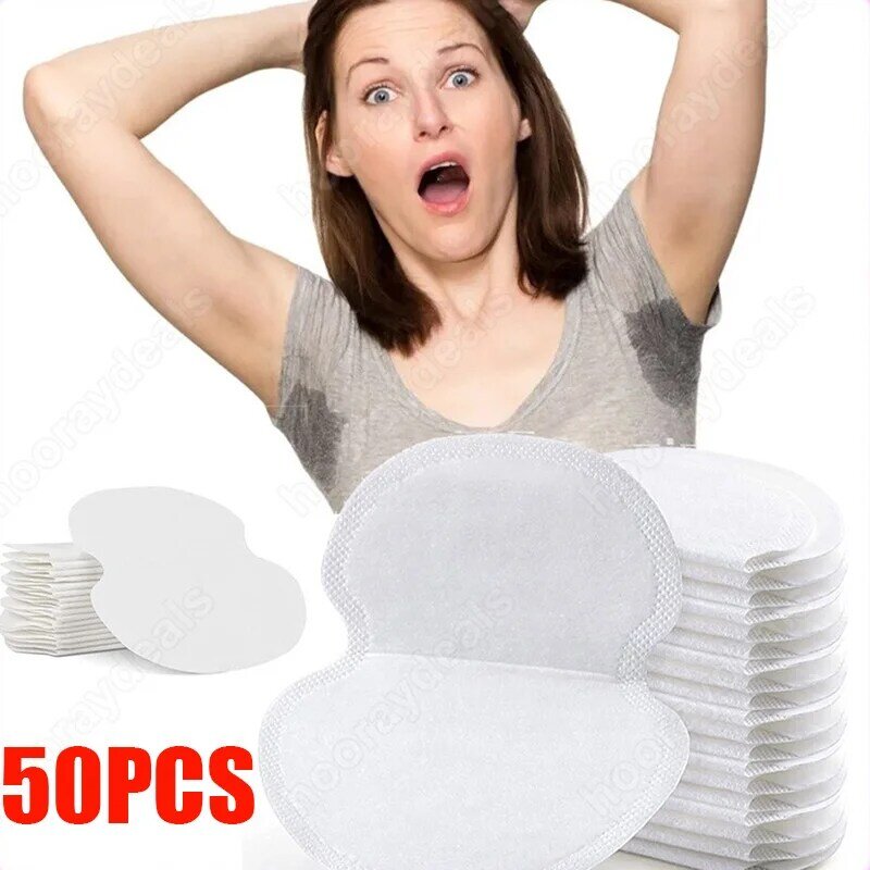 Almohadillas desodorantes para el cuidado de las axilas, almohadillas absorbentes de sudor para ropa de vestir, desodorante, 50/20/10 piezas