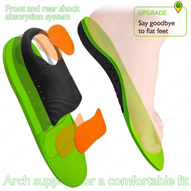 Plantillas ortopédicas para fascitis Plantar, soporte de arco para pies planos, X/O, almohadilla para zapatos de salud, Unisex