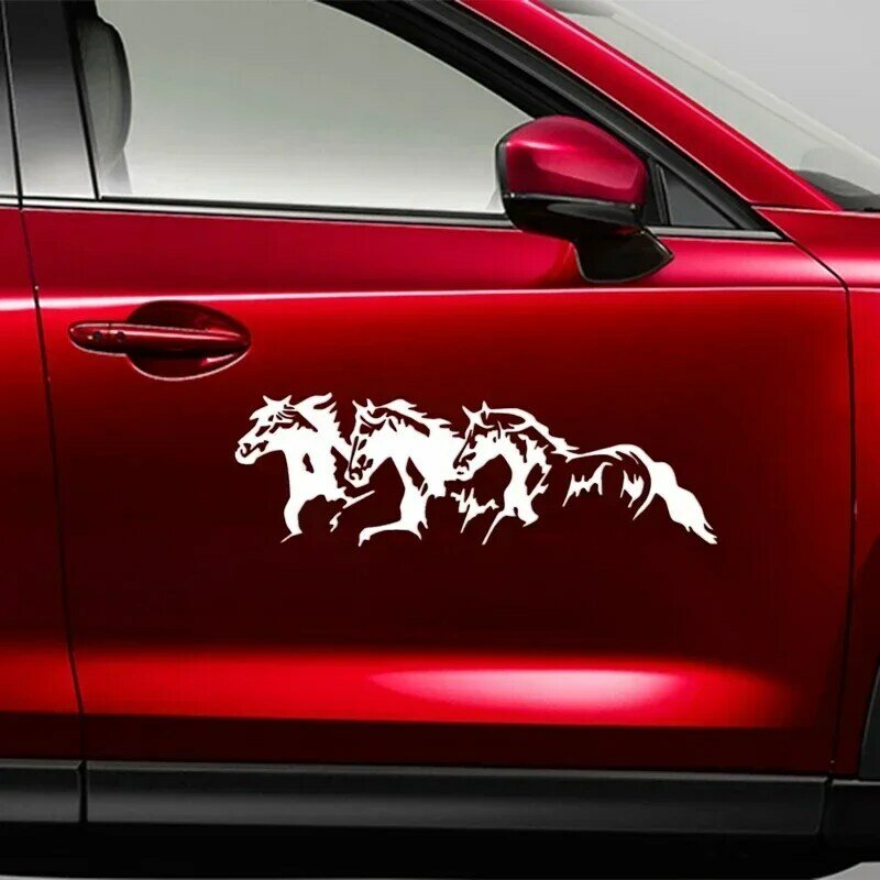 Car Sticker Running Horses Vinyl Waterproof  Waterproof Removable Decal Self-adhesive Car Auto Stickers