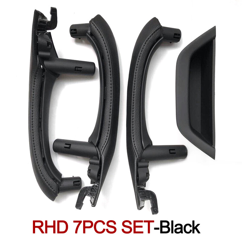 LHD RHD Interior Door Pull Handle With Leather Cover Trim Full Set For BMW X3 X4 F25 F26 2010-2016