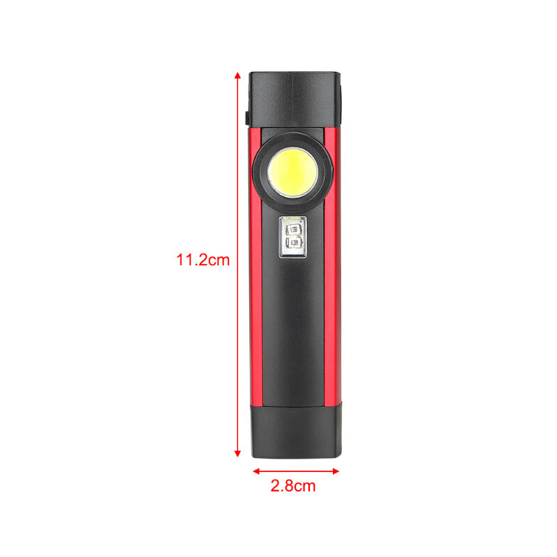 Lanterna LED recarregável USB multifuncional, tocha de acampamento, luz negra UV, lanterna de reparo magnético, lâmpada de trabalho com clip, 4 modos, COB +