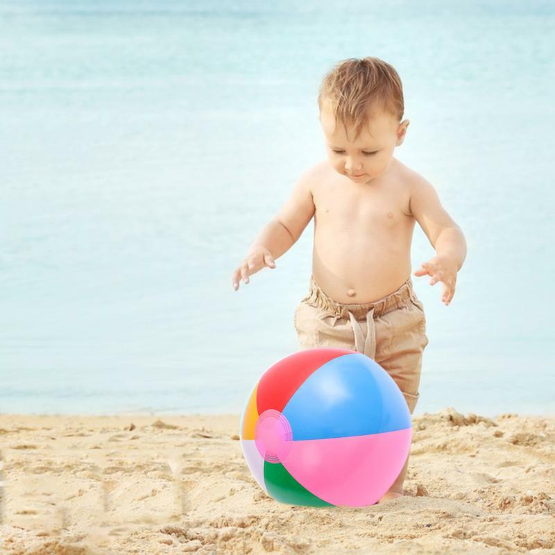 Arco-íris bola de praia inflável para festa de aniversário, brinquedo pequeno verão para piscina, 12pcs