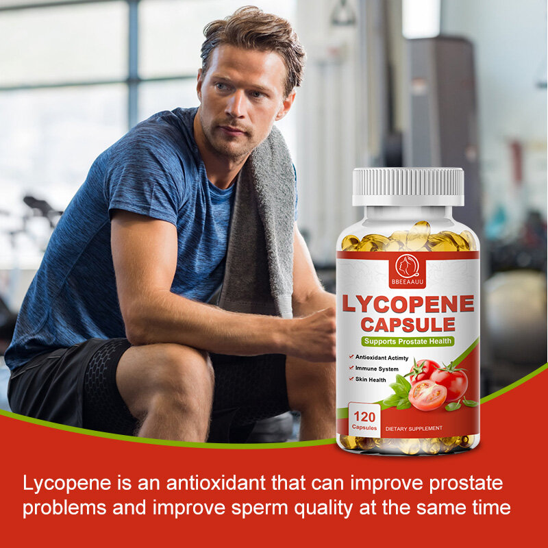 BBEEAAUU Lycopene Capsules Tomato Extract Immunity Sperm Cure Prostate Health Heart&Cardiovascular System Health Antioxidant