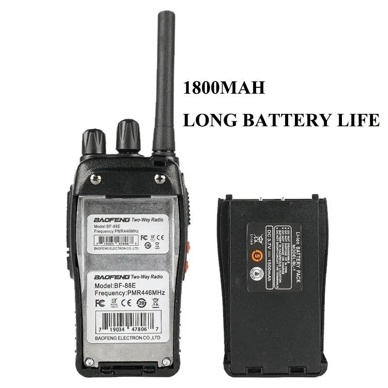 Baofeng-interfono BF 888s Original, walkie-talkie UHF 400-470MHz, canal, radio bidireccional portátil, 16 canales de comunicación, 1 piezas