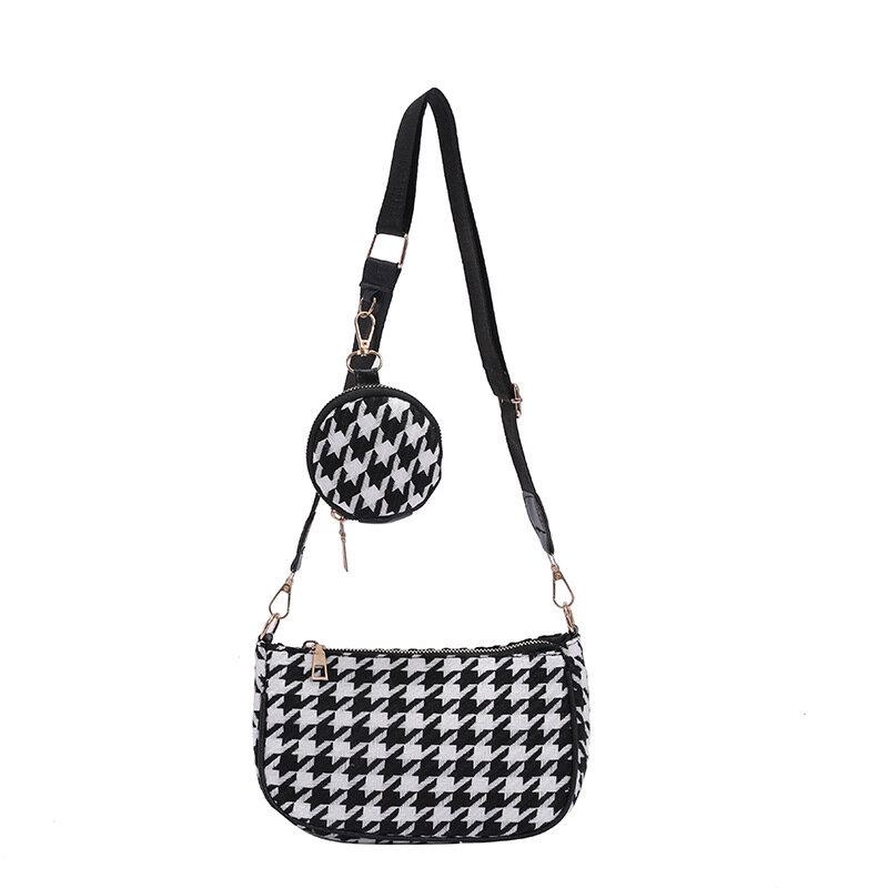 Bolsa crossbody luxuosa para mulheres, bolsa de ombro, bolsas axilas, bolsas pequenas, moda, 2 peças