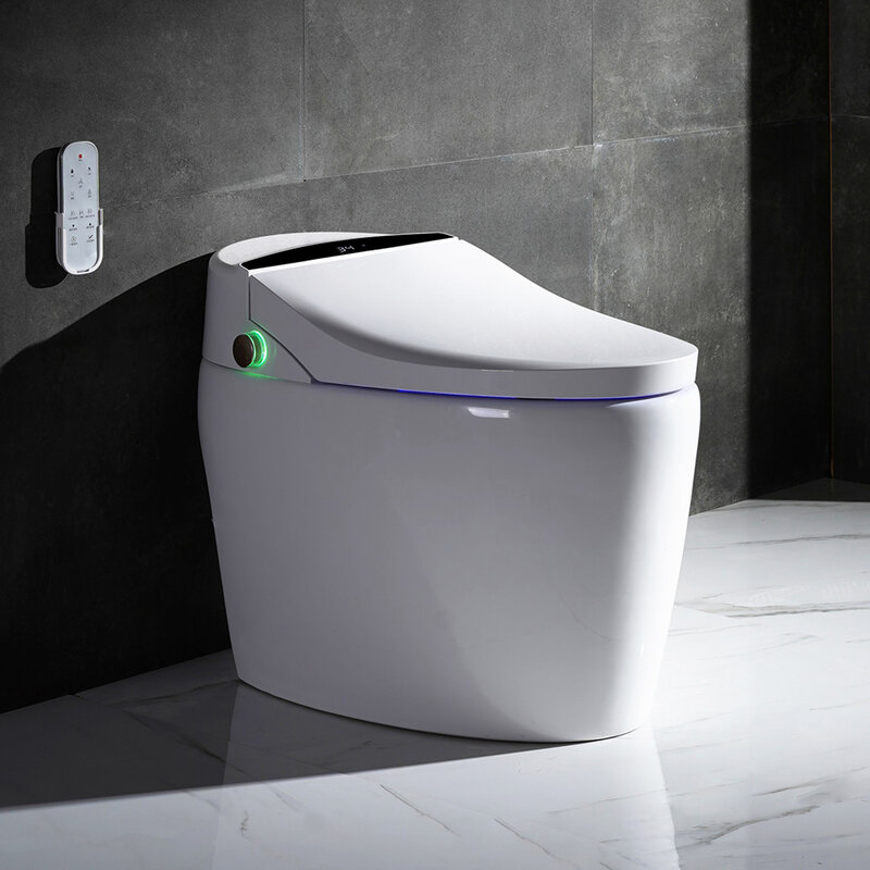 Toilet Pintar Cerdas Elektronik Dipanaskan Alat Sanitasi Toilet Sensor Otomatis Kamar Mandi dengan Bidet