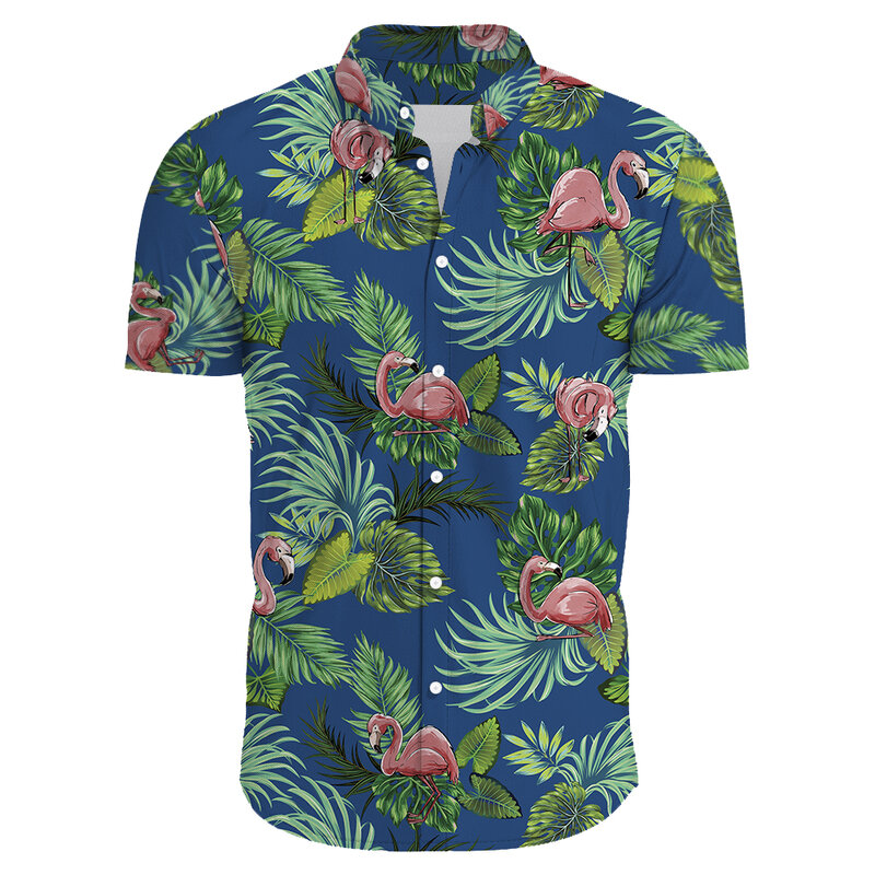 2024 Sommer Herren lässig Blumen druck Kurzarm Top Hawaii Shirt für Herren bekleidung täglich neue hochwertige Revers übergroß