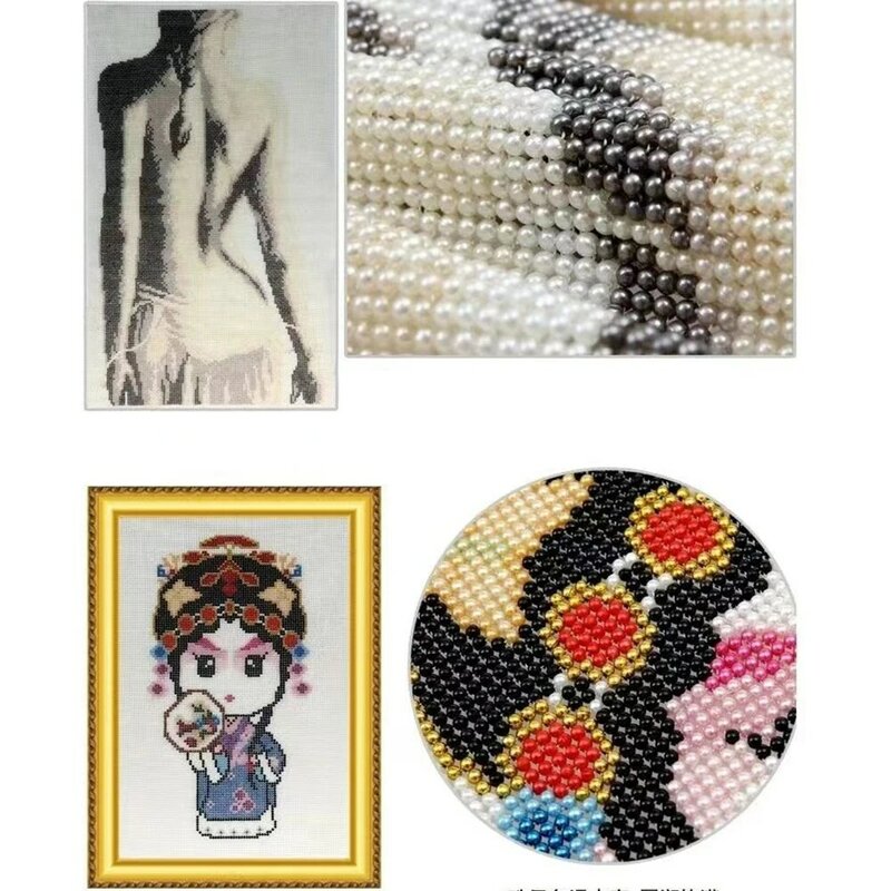 Bead embroidery Hat Home decor bead cross stitch 3mm pearl embroidery icons beads for needlework DIY Fishing line for beads