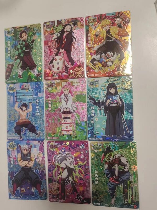 Anime dämonen töter kamado nezuko agatsuma zenitsu kochou shinobu uzui tengen qr ssp lr sp serie sammel karte kinderspiel zeug