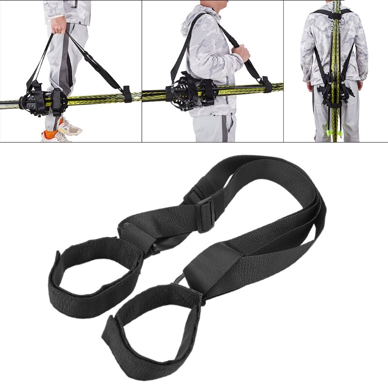 Adjustable Shoulder for Carrier Backpack Belt, Skateboard Shoulder Carry Strap for Skis Carry Snowboard Skateb