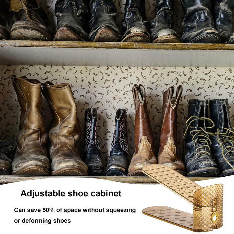 Organizador de ranuras para zapatos, soporte para calzado, ahorro de espacio, caja de almacenamiento de zapatillas, organizador de ranuras para zapatos planos, papá