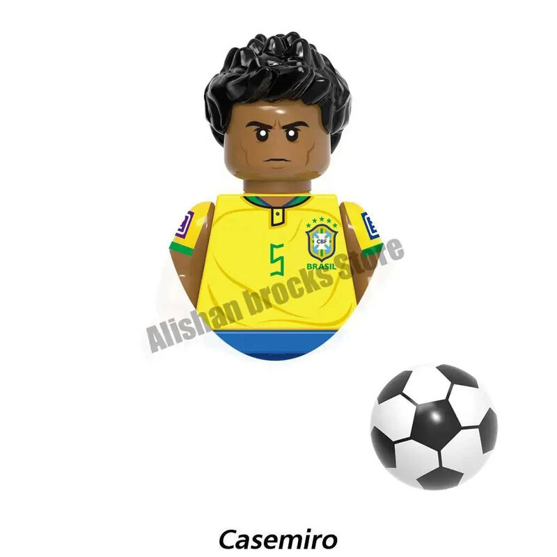 Персонажи футбольной серии Звезды мини Экшн-фигурки строительные блоки детские игрушки для подарка