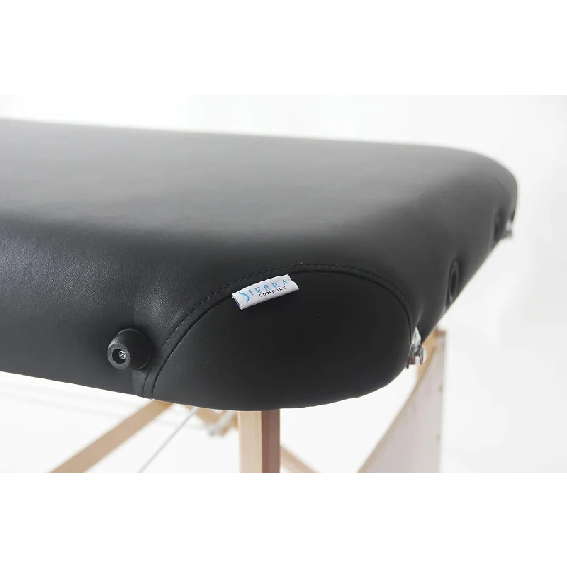 SierraComfort-Mesa de masaje portátil básica, mesa de masaje negra