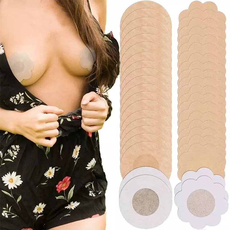 50-500 sztuk osłona na sutek naklejki kobiety taśma do podnoszenia piersi pastylki niewidoczne samoprzylepne jednorazowe biustonosz wyściółka łatka wklej na klatkę piersiową