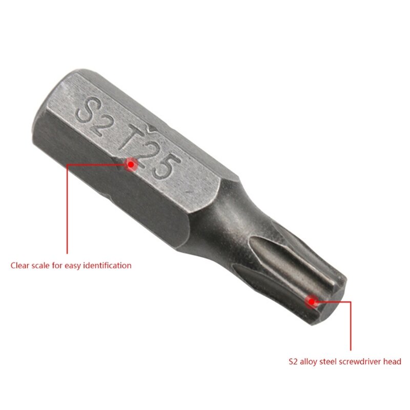 25mm narzędzia do naprawy wkrętaka wkrętaki wkrętaki wiertło chwytem Torx do zasilania narzędzia ręczne do użytku domowego