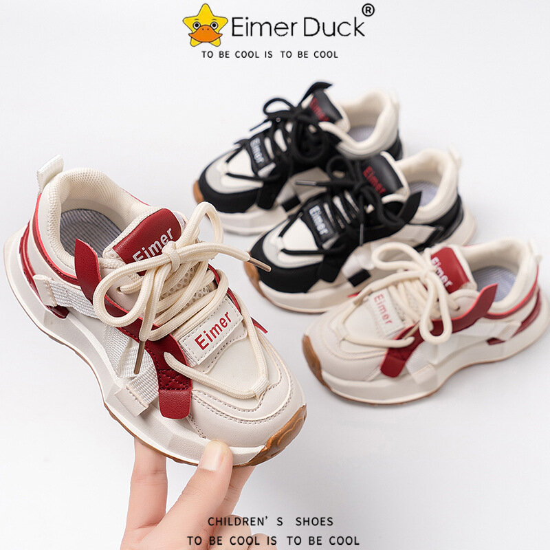 Sapatos esportivos de sola grossa para crianças, tênis casuais para meninos e meninas, moda primavera e verão, tamanho 26-37