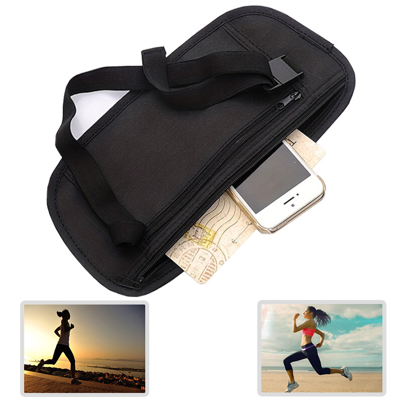 Riñonera Invisible de viaje para pasaporte, billetera de seguridad oculta, regalos, cinturón, bolsa para correr