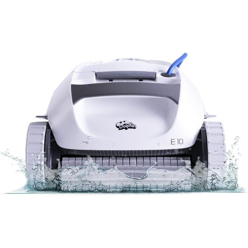Dolphin E10 Robotic Pool Vacuum Cleaner All Pools up to 30 FT - Scrubber Brush Easy Top Load Filters，22"L x 17.5"W x 13"H