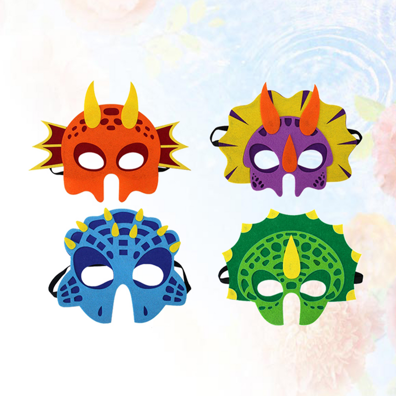 Disfraz de 4 piezas para niños, máscaras de animales, educativo, de fieltro