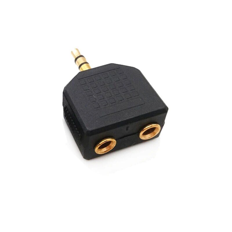10-100pcs 1To 2 Double Earphone Headphone Y Splitter Cable Cord Adapter Plug For Computer for Mobile Phone