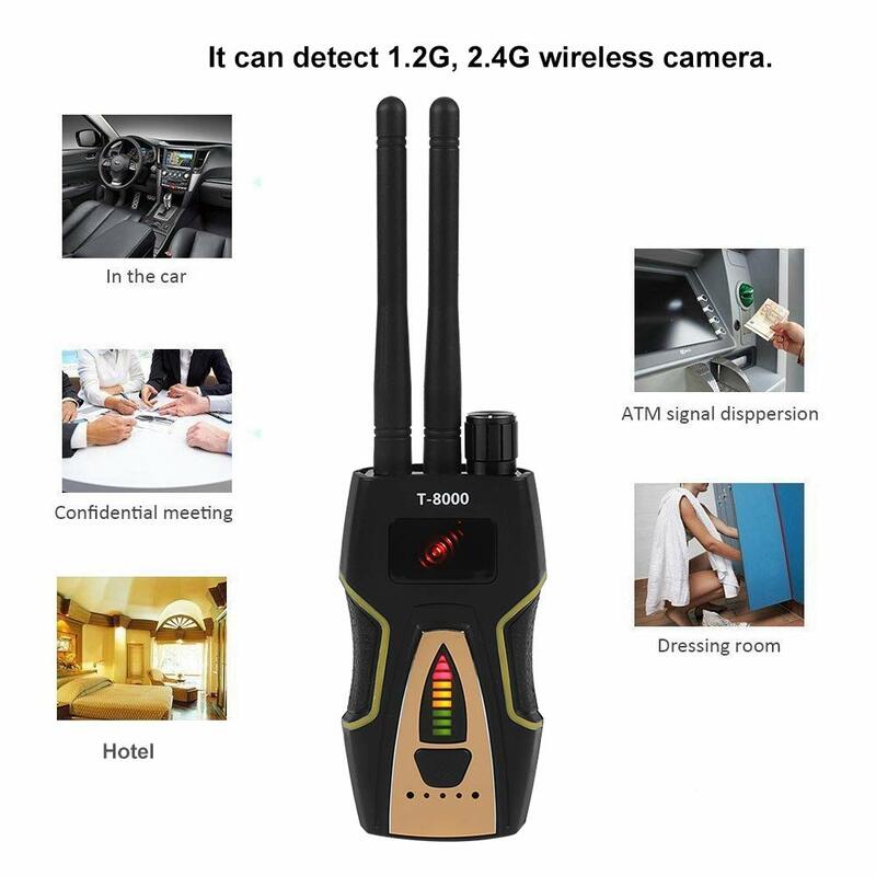 Détecteur de signal RF sans fil anti-espion, détecteur de balayage GPS, 101 Audio Finder, T8000