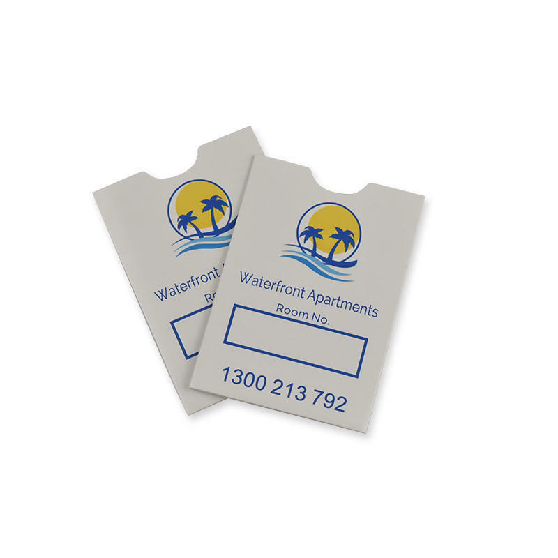 Hochwertige Hotels chl üssel karte mit kunden spezifischem Design für kunden spezifischen Schlüsselkarten-Hüllens chutz für PVC-Karten