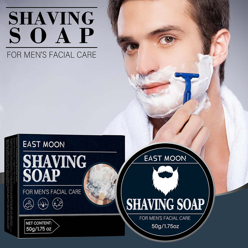 Men Shaving Foaming Barber Salon Soften Beard Facial Hair Cleaning
