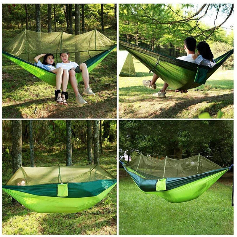 Klamboe Camping Hangmat Draagbare Dubbele Hangmat Bug Insect Netten Voor Outdoor Camping Backpacken Reizen Wandelen Achtertuin